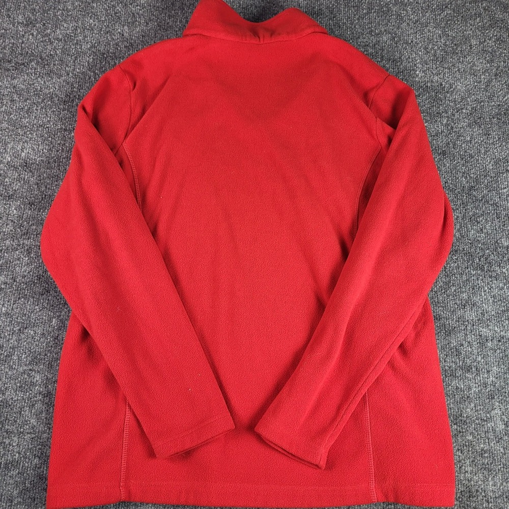 Lands End Womens Red Fleece Quarter Zip Pullover Sweater Size L 14-16 - Picture 6 of 6